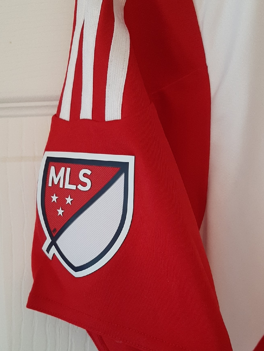 adidas Vintage Red & White New York Red Bulls Soccer Jersey - Picture 3 of 7